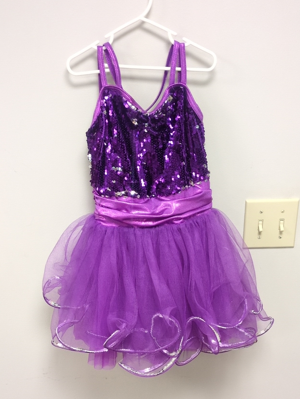 Weissman Shimmery Purple Sequin Tutu Dress